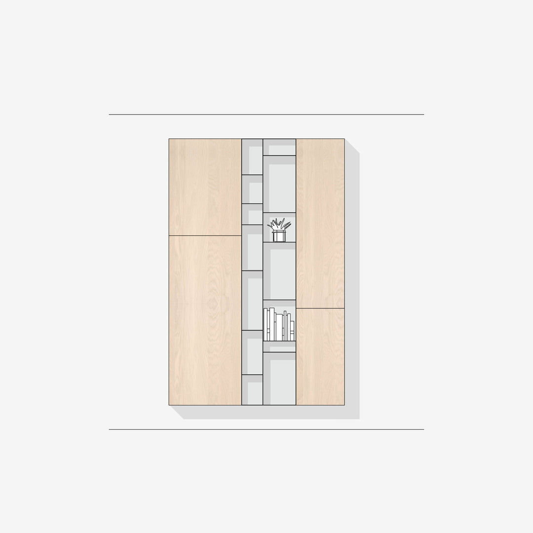 Houtmerk Domus® - Zwevende wandkast Vario - Plaatstaal open vak Kasten Houtmerk
