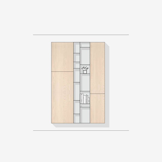 Houtmerk Domus® - Zwevende wandkast Vario - Plaatstaal open vak Kasten Houtmerk