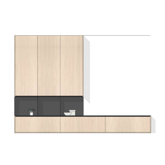 Houtmerk Domus® - Kastenwand Ferro - Plaatstaal open vak-Houtmerk-