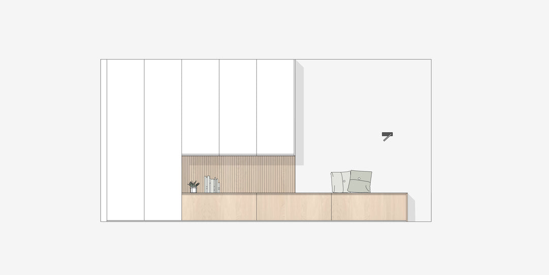 Houtmerk Domus® - Kastenwand Ferro - Plaatstaal open vak-Houtmerk-