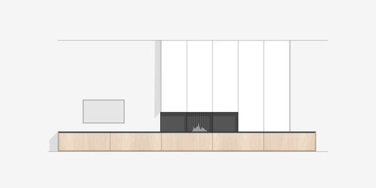 Houtmerk - Maatwerk Ferro Kastenwand - plaatstaal + massief hout Kasten Houtmerk   