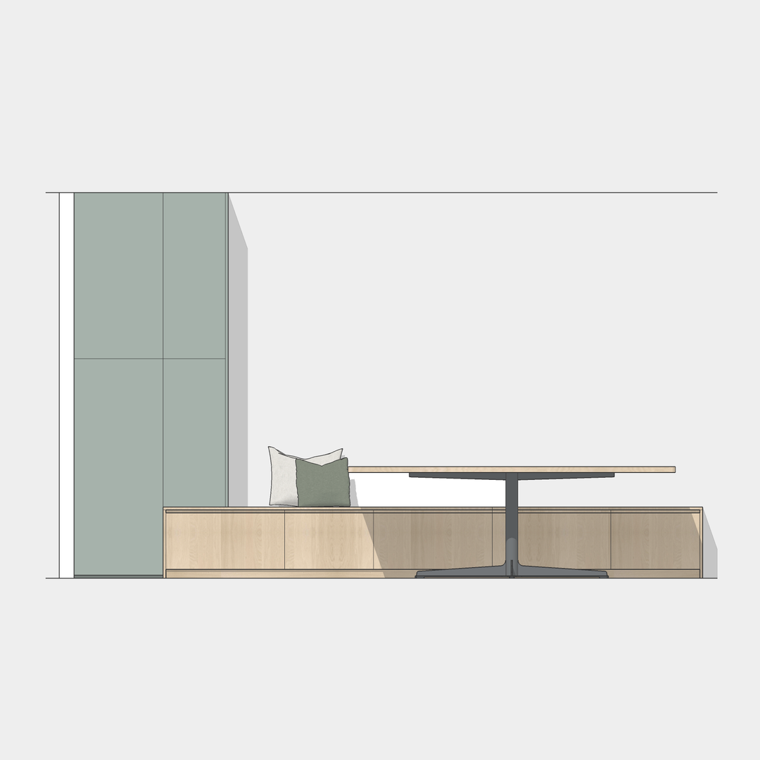 Houtmerk - Kast Argo 05 - Hoge kast met diepe ladekast Kastcombinatie Houtmerk