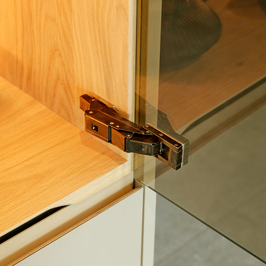 Houtmerk Ratio® - Vakkenkast Prisma - Vitrinekast massief hout Houtmerk