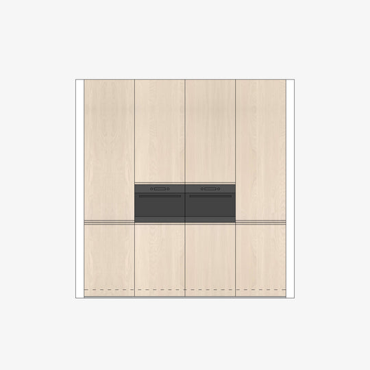 Houtmerk - Witte MDF Stollenwand - Overschilderbaar maatwerk Keukens Houtmerk
