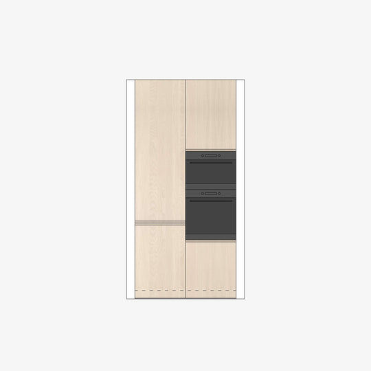 Houtmerk - Witte MDF Stollenwand - Overschilderbaar maatwerk Keukens Houtmerk