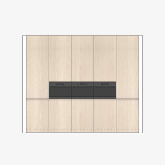 Houtmerk - Witte MDF Stollenwand - Overschilderbaar maatwerk Keukens Houtmerk