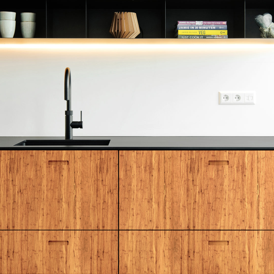 Ratio - Keukenfront OSLO - Solid Bamboo Caramel Matte Lak Keukenfronten Houtmerk