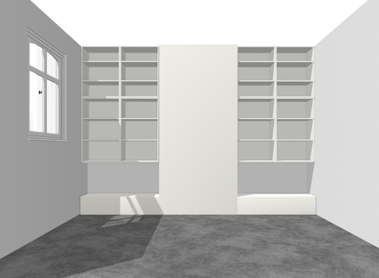 Houtmerk - Kast Fumo 01 - Hoge kastenwand voor haard Kastcombinatie Houtmerk