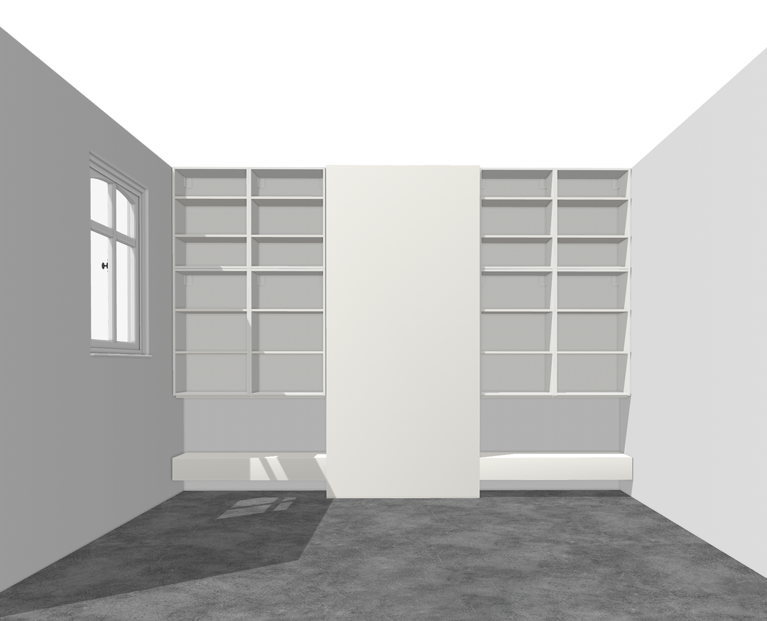 Houtmerk - Kast Fumo 03 - Hoge kastenwand voor haard Kastcombinatie Houtmerk
