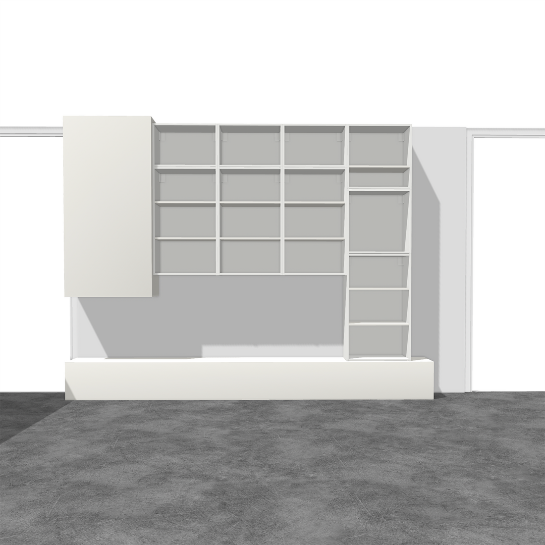 Houtmerk - Kast Fumo 04 - Hoge kastenwand voor haard Kastcombinatie Houtmerk