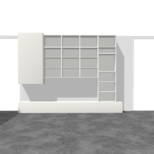 Houtmerk - Kast Fumo 04 - Hoge kastenwand voor haard Kastcombinatie Houtmerk