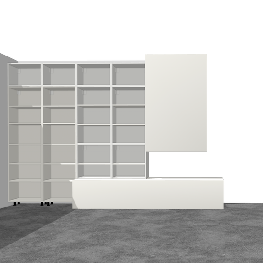 Houtmerk - Kast Fumo 05 - Hoge kastenwand voor haard Kastcombinatie Houtmerk