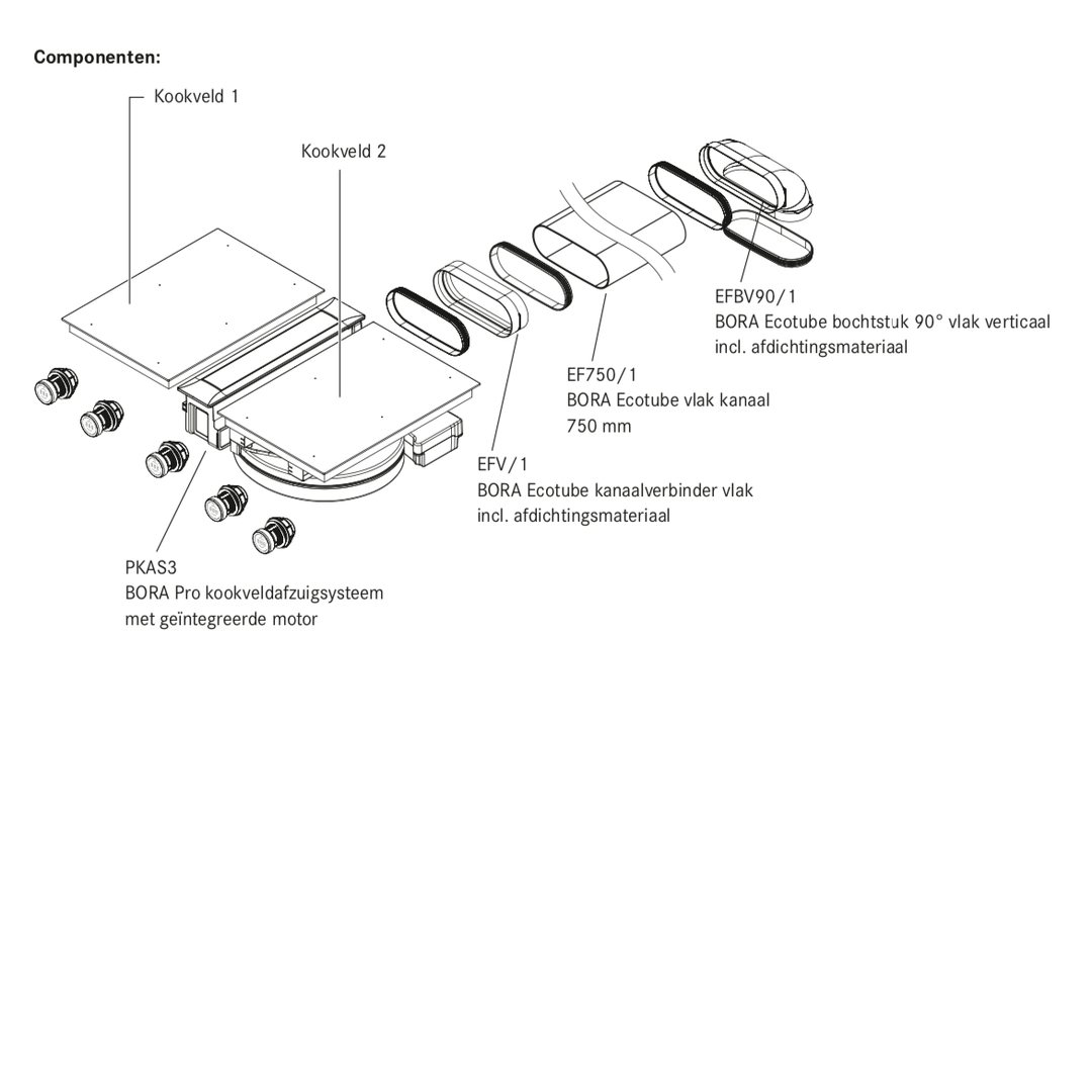 Bora - Professional 3.0 - Kookplaat met afzuiging Apparatuur Bora