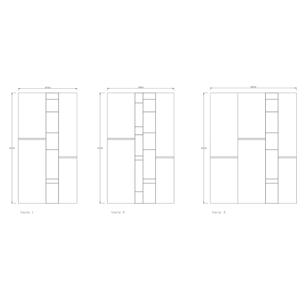 Houtmerk Domus® - Zwevende wandkast Vario - Plaatstaal open vak Kasten Houtmerk