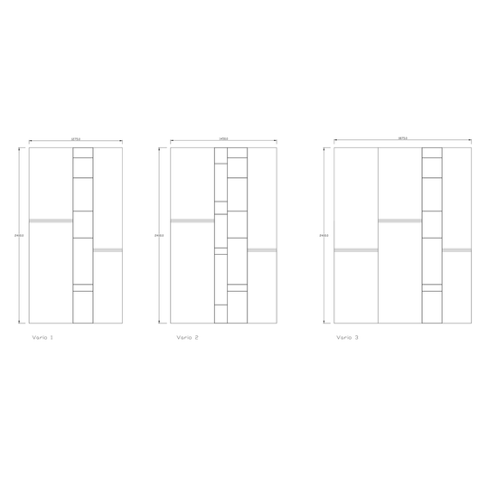 Houtmerk Domus® - Zwevende wandkast Vario - Plaatstaal open vak Kasten Houtmerk