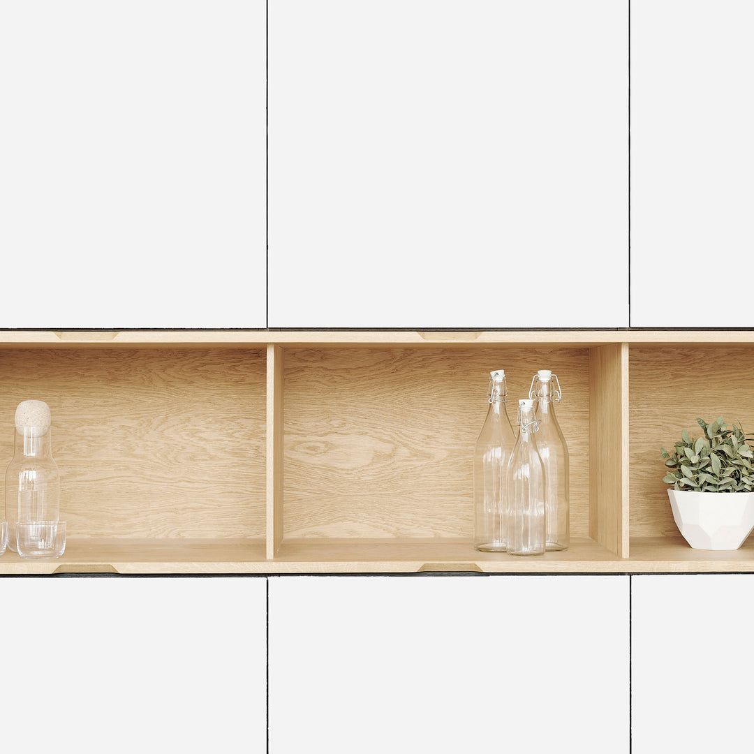 Houtmerk - Kast Argo 04 - Hoge kast met diepe ladekast Kastcombinatie Houtmerk