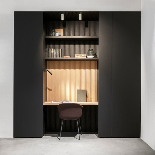 Houtmerk - Houten Wandpaneel met groeven profiel - Maatwerk Kasten Houtmerk