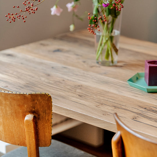 Houtmerk - Tafel Still Eiken - Rechthoek ronde hoek Tafels Houtmerk