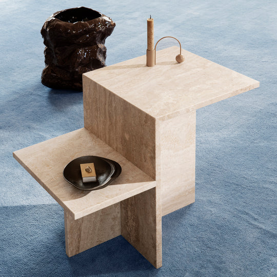 Ferm Living - Distinct Coffee Table - Salontafel Travertin Salontafels Ferm Living   