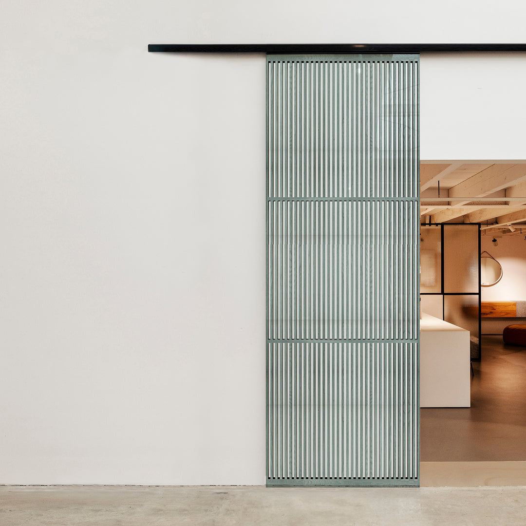 Houtmerk - Farrow&Ball Kleuren Roomdivider Stiletto - Met schuifrails wandmontage van 235cm tot 265cm hoog Roomdividers Houtmerk