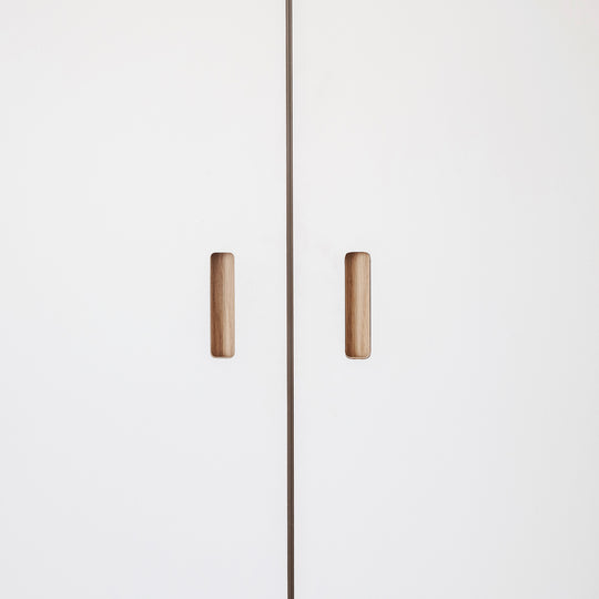 Houtmerk - Kast Lusso 01 - Hoge kast met houten Spatio vak Kastcombinatie Houtmerk