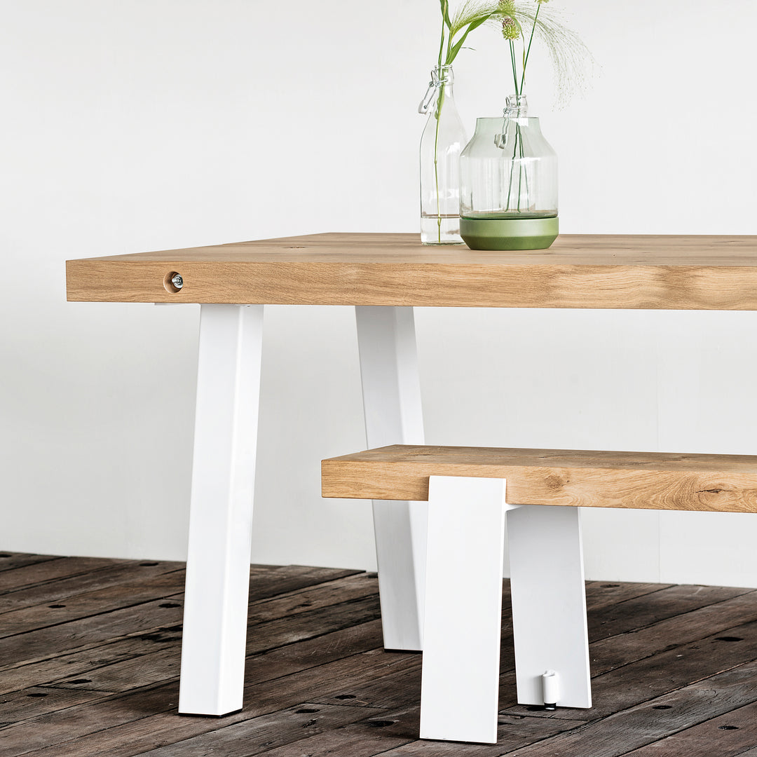 Houtmerk - Maatwerk Job zitbank of eetbankje - Massief eiken Banken Houtmerk