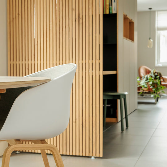 Houtmerk - Houten Roomdivider Linea XL - Kamerhoog van 235cm tot 265cm Roomdividers Houtmerk