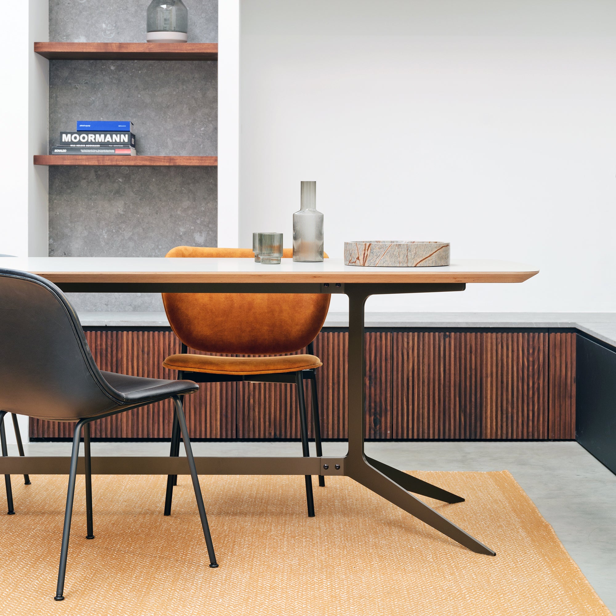 Houtmerk - Tafel Split Fenix - Rechthoek afgerond