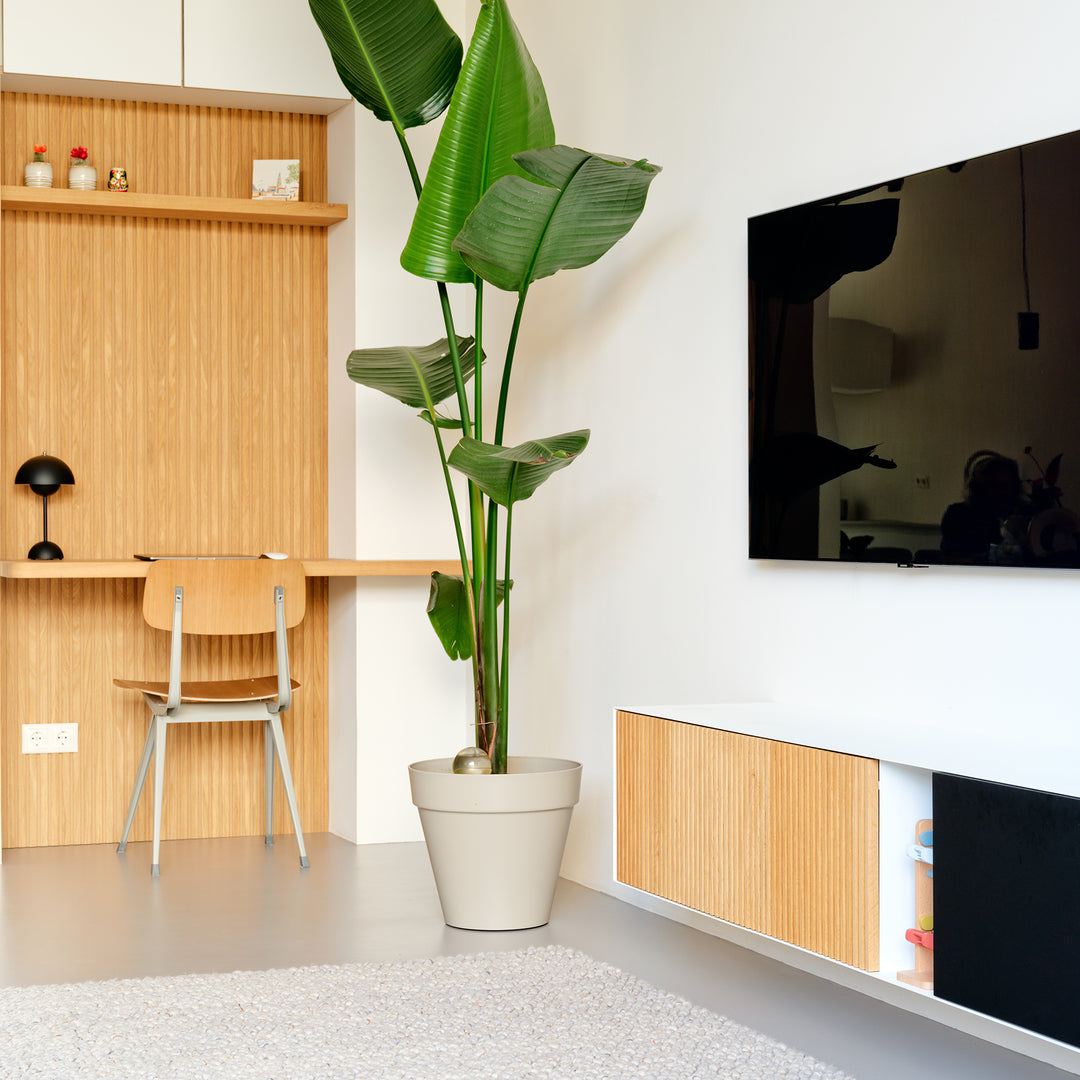 Houtmerk - Kast Flex 01 - Bovenkasten met bureaublad en achterwand Kastcombinatie Houtmerk