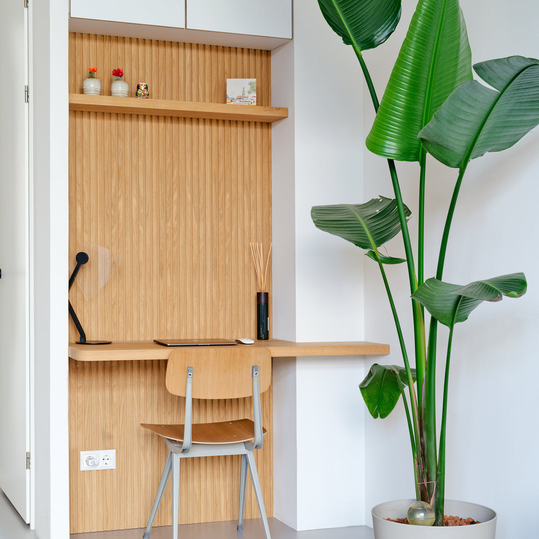Houtmerk - Kast Flex 01 - Bovenkasten met bureaublad en achterwand Kastcombinatie Houtmerk