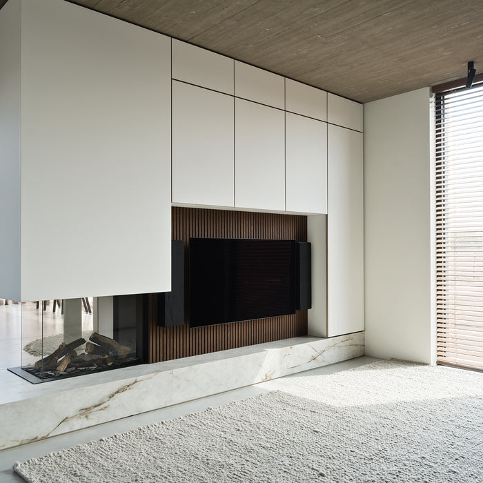 Houtmerk - Kast Fumo 07 - Hoge kastenwand voor haard Kastcombinatie Houtmerk