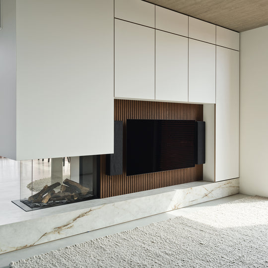 Houtmerk - Kast Fumo 07 - Hoge kastenwand voor haard Kastcombinatie Houtmerk