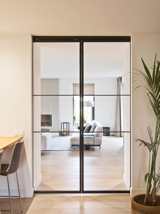 Houtmerk - En Suite Kast Porta 01 - Kasten en stalen schuifdeuren Kastcombinatie Houtmerk