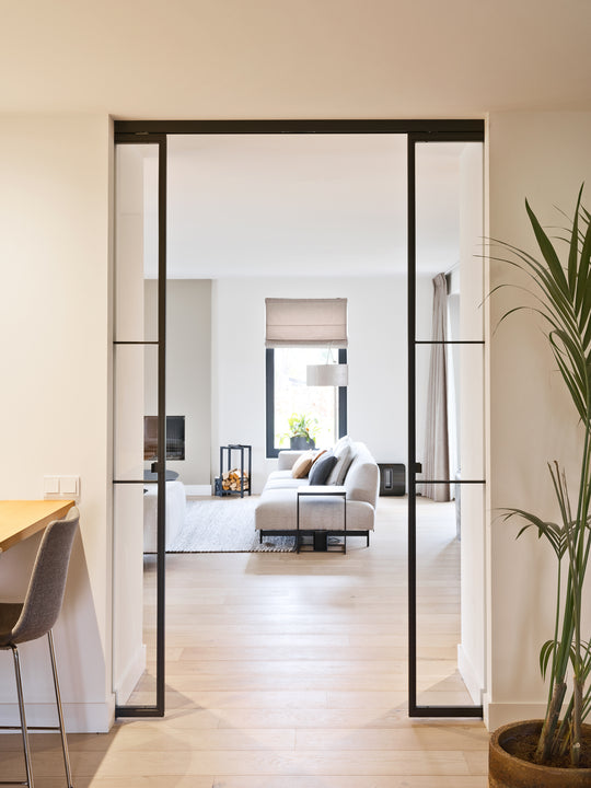 Houtmerk - En Suite Kast Porta 01 - Kasten en stalen schuifdeuren Kastcombinatie Houtmerk