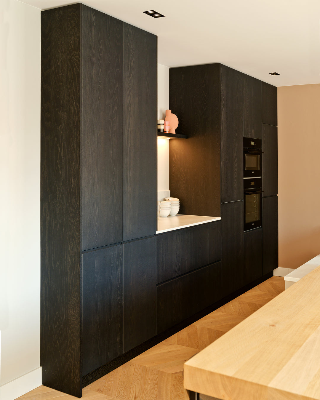 Ratio - Keukenfront GRIP - Massief eiken Primeur Zwarte beits Keukenfronten Houtmerk