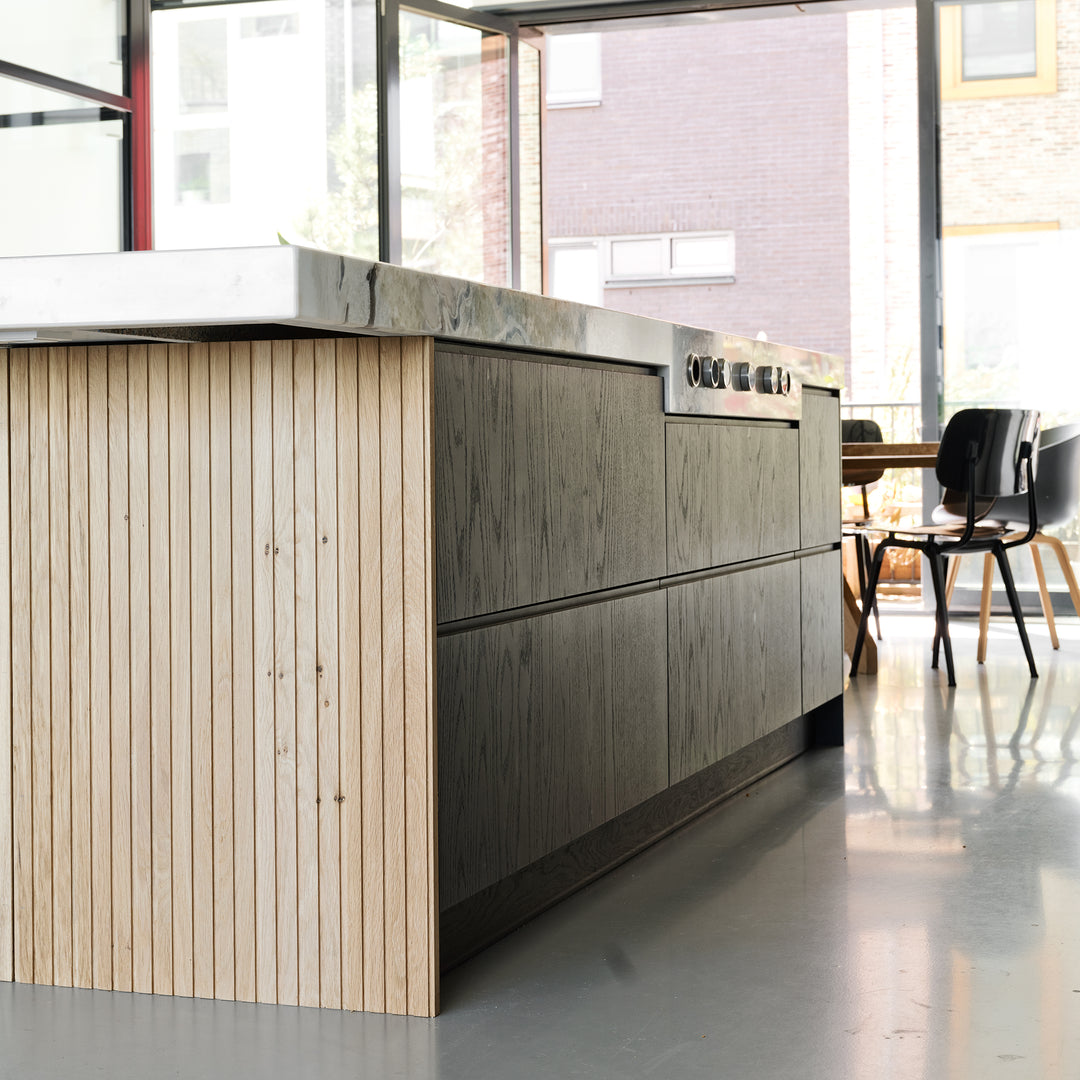 Ratio - Keukenfront MILLER - Massief eiken Primeur Zwarte beits Keukenfronten Houtmerk