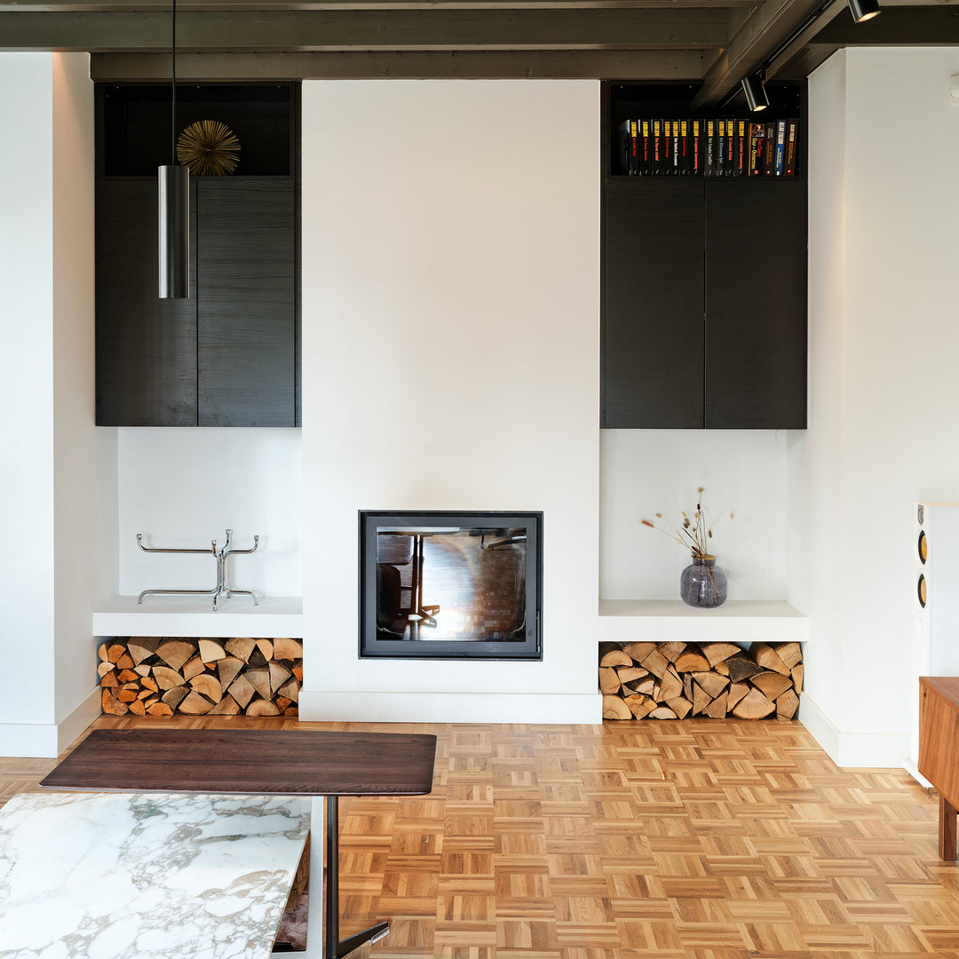 Houtmerk - Kast Fumo 03 - Hoge kastenwand voor haard Kastcombinatie Houtmerk