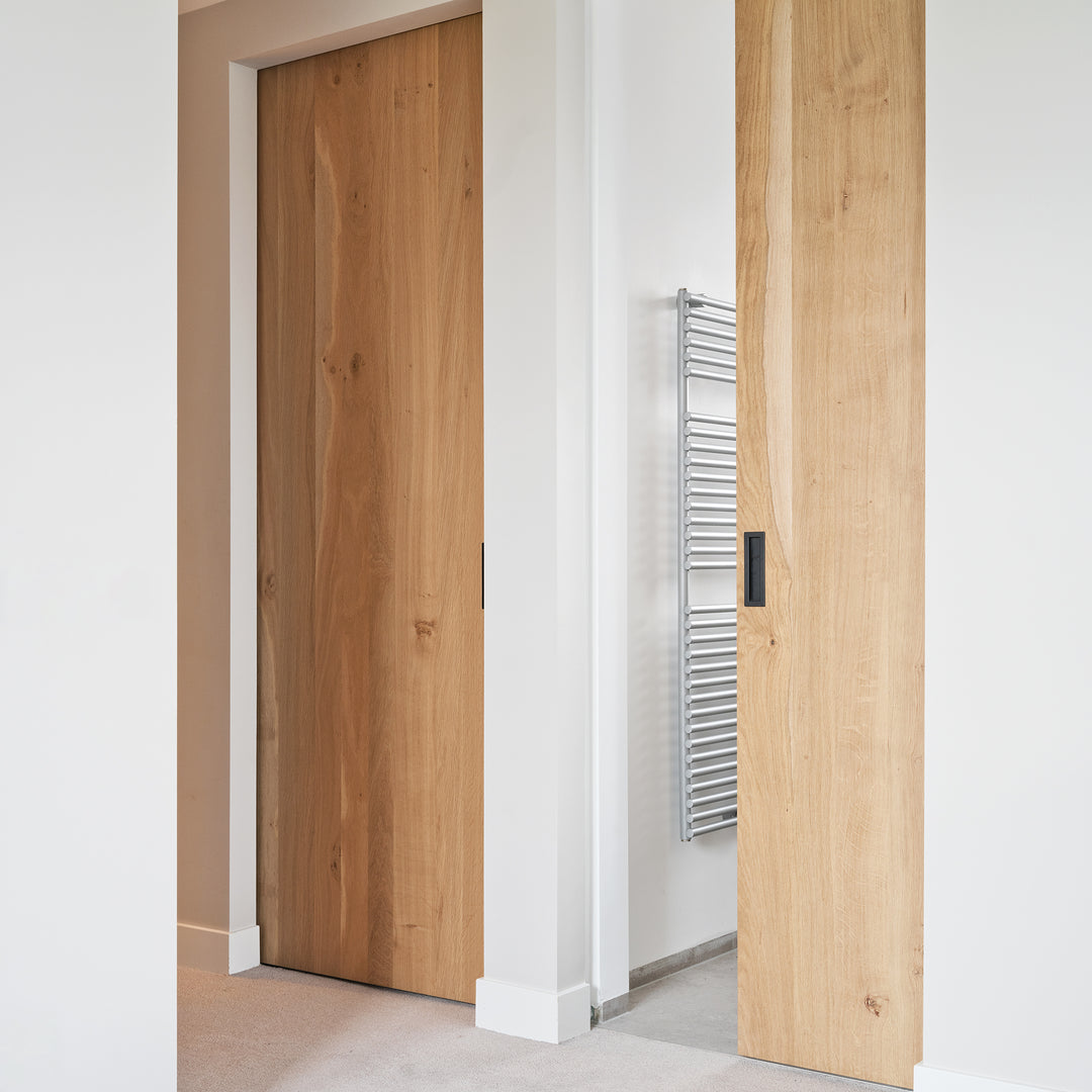 Houtmerk - Maatwerk houten Schuifdeur - Eiken Deuren Houtmerk