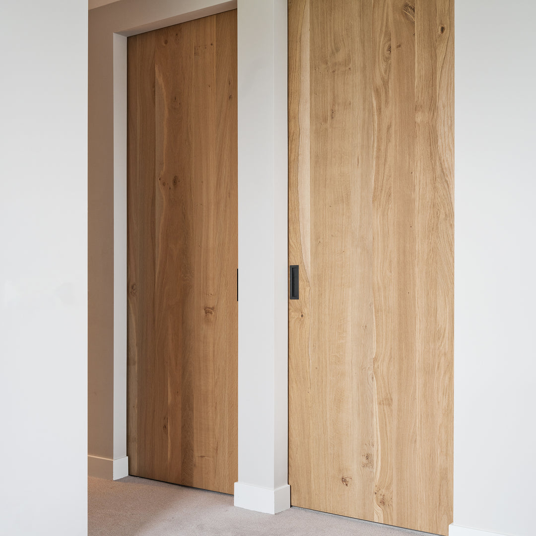 Houtmerk - Maatwerk houten Schuifdeur - Eiken Deuren Houtmerk