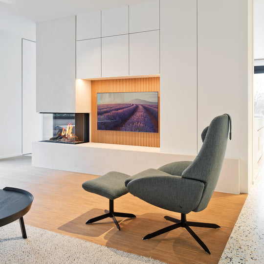 Houtmerk - Kast Fumo 04 - Hoge kastenwand voor haard Kastcombinatie Houtmerk
