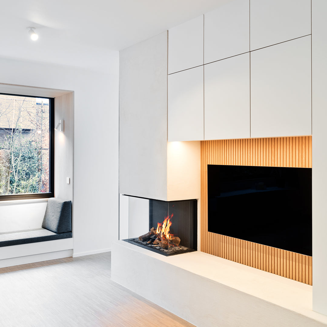 Houtmerk - Kast Fumo 04 - Hoge kastenwand voor haard Kastcombinatie Houtmerk