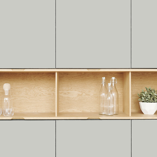 Houtmerk - Kast Duna 03 - Hoge kast met Spatio vak en bureaublad Kastcombinatie Houtmerk
