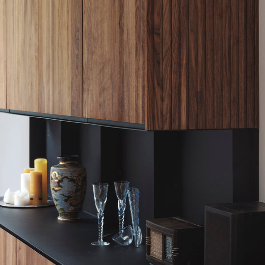 Houtmerk Domus® - Haardmeubel - Massief hout met plaatstaal Haardmeubels Houtmerk