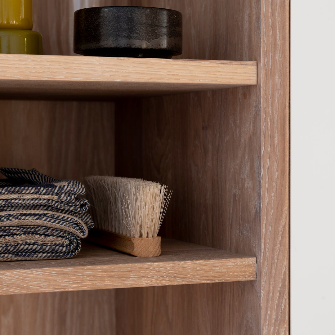 Houtmerk - Kast Lusso 04 - Hoge kast met houten Spatio vak Kastcombinatie Houtmerk