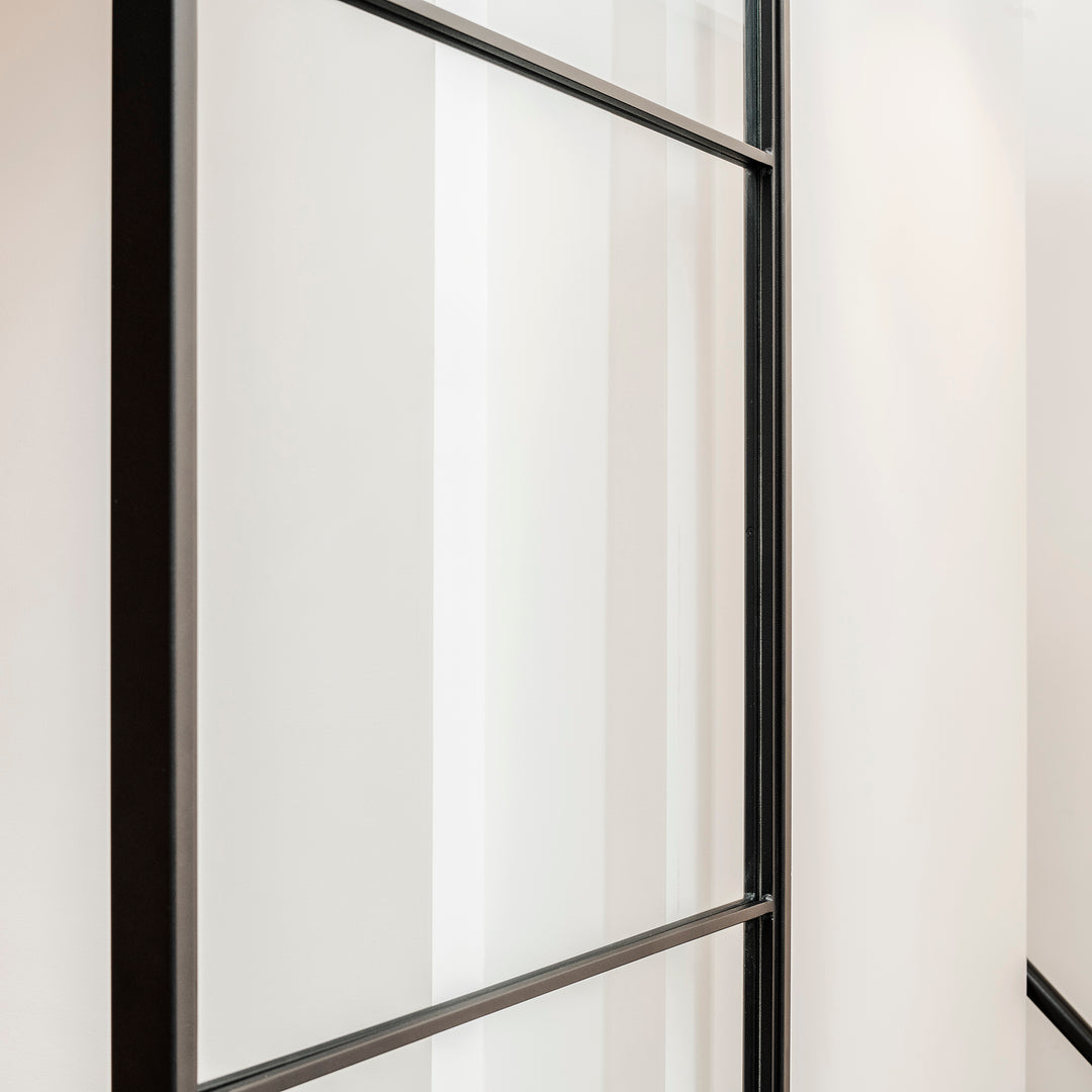 Houtmerk - En Suite Kast Porta 03 - Kast met stalen schuifdeuren Kastcombinatie Houtmerk