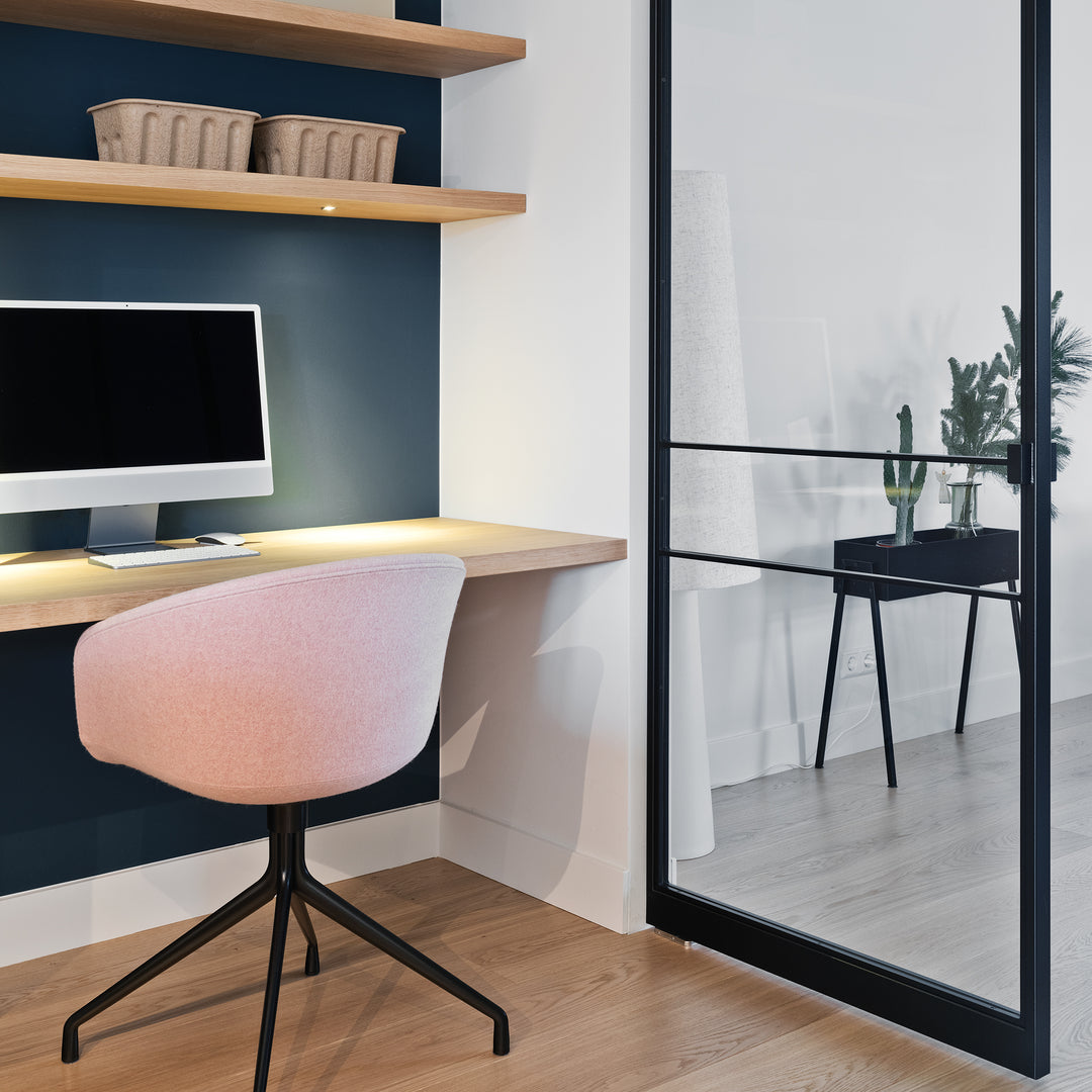 Houtmerk - Kast Flex 04 - Bureaublad met wandplanken Kastcombinatie Houtmerk