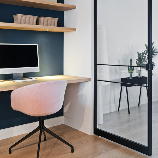 Houtmerk - Kast Flex 04 - Bureaublad met wandplanken Kastcombinatie Houtmerk