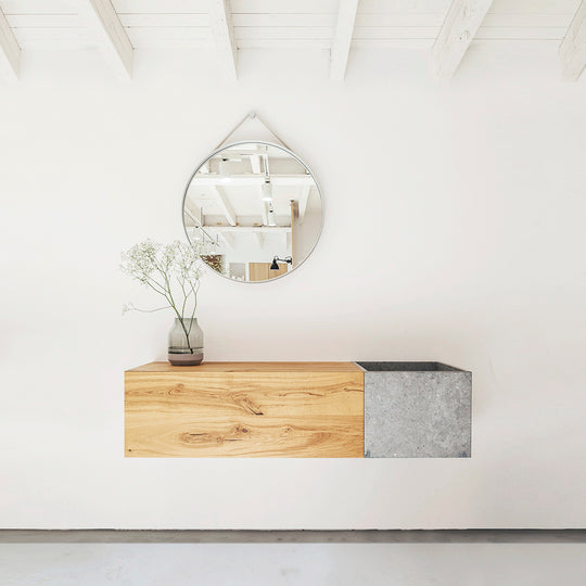 Houtmerk - Concreto wasbak hardsteen - maatwerk steen Wastafels Houtmerk