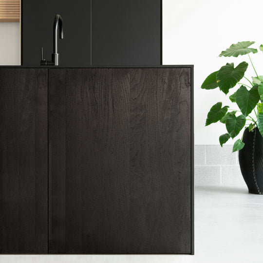 Ratio - Keukenfront MILLER - Massief eiken Primeur Zwarte beits Keukenfronten Houtmerk