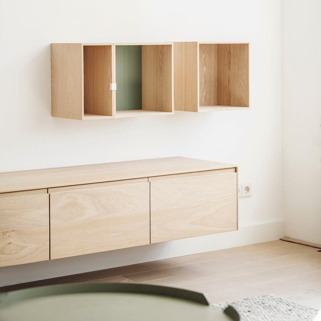 Houtmerk - Houten wandmeubel Malaga - Massief hout maatwerk Kasten Houtmerk